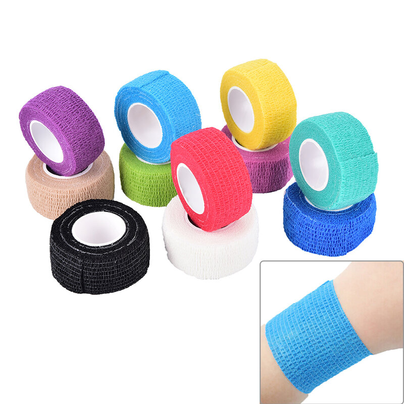 1Pc Disposable Self-adhesive Elastic Bandage For Handle Grip Tube Random Color Tattoo Accessories