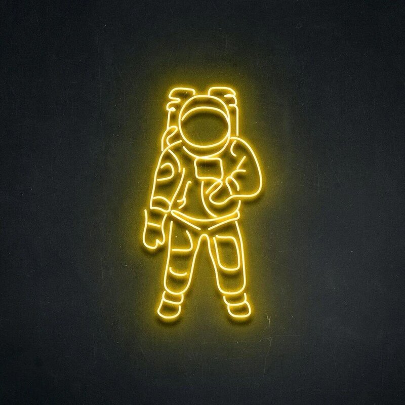 Letreros de neón Led personalizados para decoración de pared del hogar, luces de 12V para astronautas, Robot, acrílico, Ins, fiestas y bodas