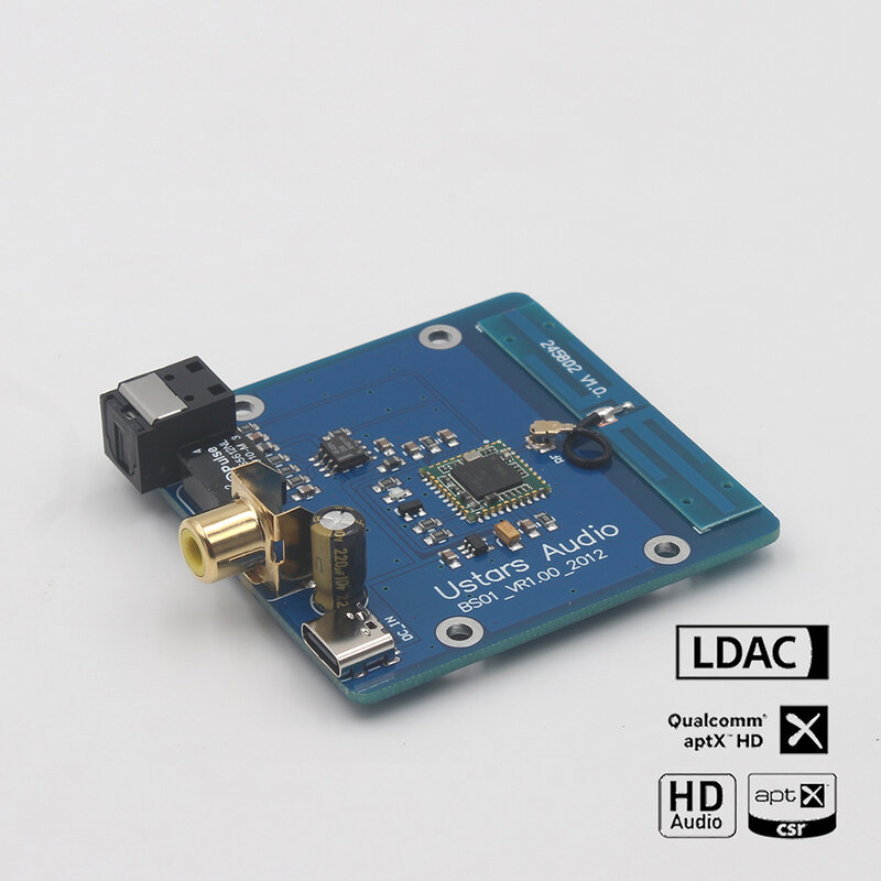 Módulo de áudio bluetooth csr8675, receptor de baixa potência bluetooth 5.0 ldac sem perdas spdif para ak4493