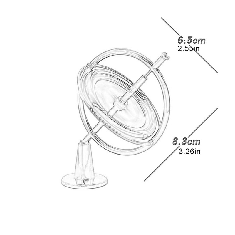 Giroskop logam anti-gravitasi dewasa dekompresi artefak pengajaran mainan keseimbangan rotasi teknologi hitam giroskop mekanik