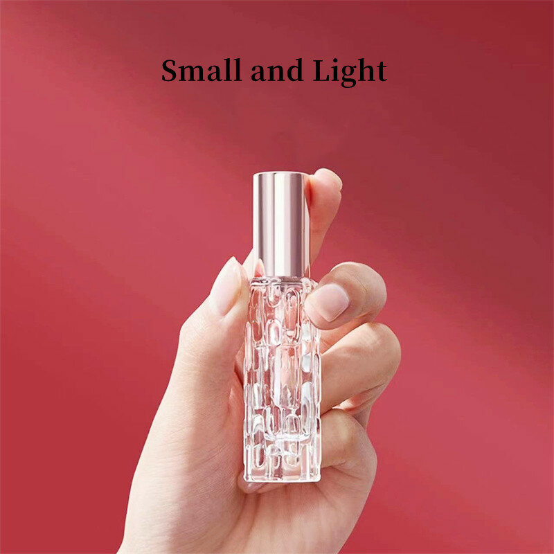 Botella de Perfume vacía de 10ml, botella de Spray de vidrio de oro rosa, botella recargable, atomizador de Perfume, contenedor portátil de cosméticos de viaje