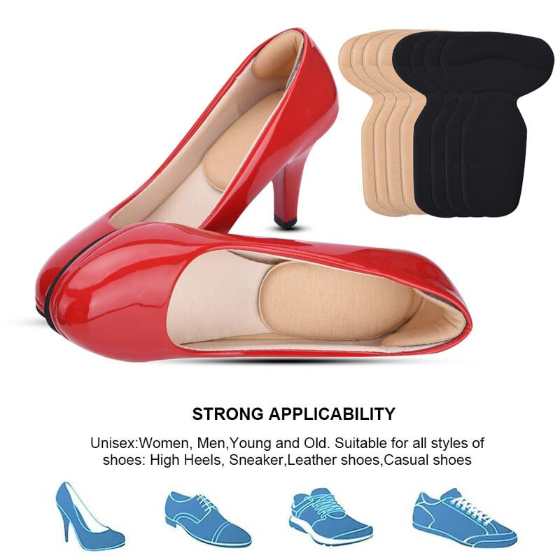 Protetor de calcanhar feminino para saltos altos forro apertos inserções ajustar tamanho redutor pé alívio da dor meias almofadas adesivos autoadesivos