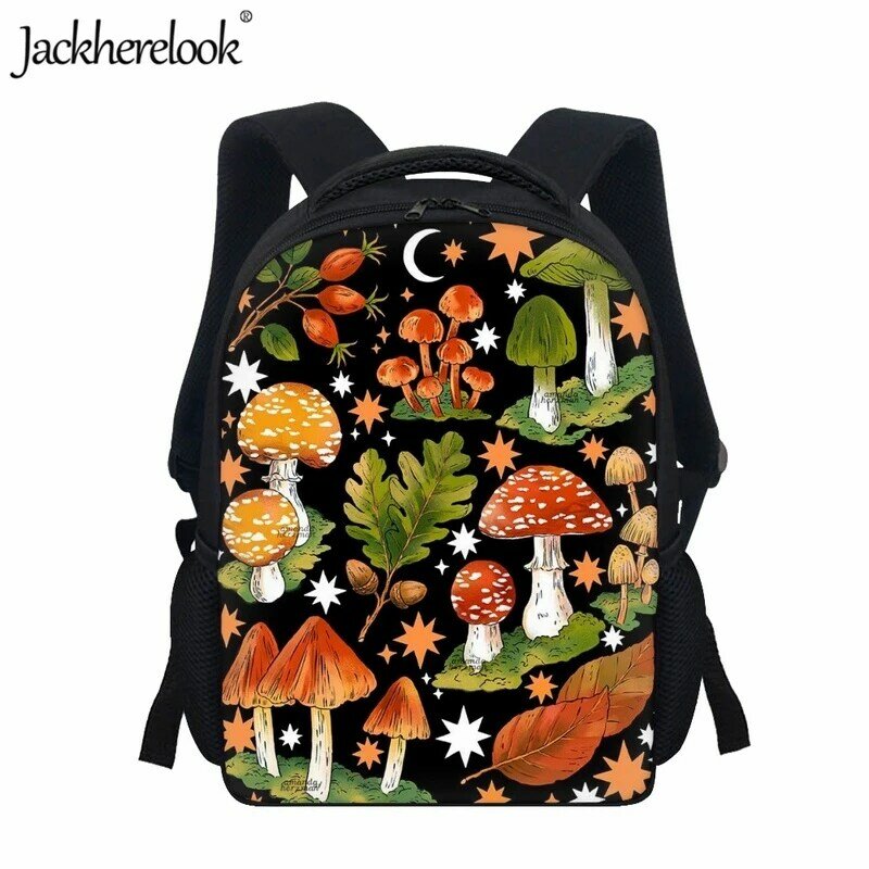 Jackherelook roślin grzyb drukowane tornister dzieci Trend w modzie nowa książka torba sztuka psychodeliczna 3D drukowane na co dzień podróży plecak