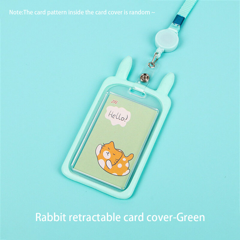 1PCS Silicone Access Card Sleeve Soft School Card Set Waterproof And Dirt-resistant Transparent Protective Sleeve