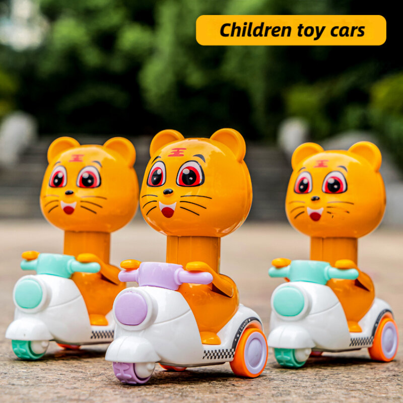 لطيف الكرتون لعبة سيارة الأطفال اللعب سيارات بطة صفراء دراجة نارية لغز بالقصور الذاتي سيارة الوالدين والطفل التفاعل الفتيان والفتيات اللعب