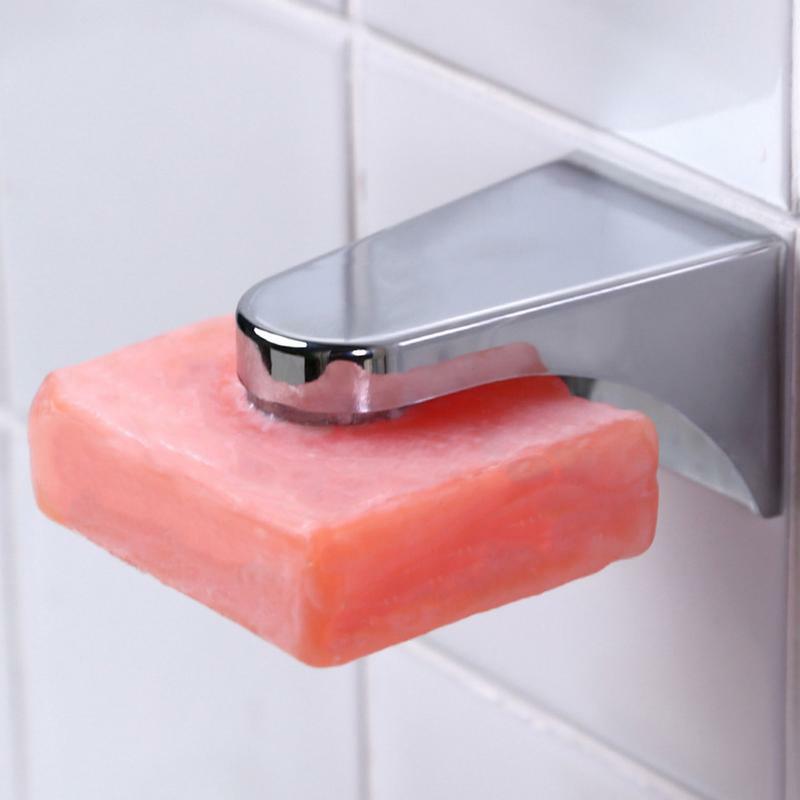 Hanging Bathroom Soap Holder Self-Adhesive Wall Mount Soap Dish Organizer Accessories For Shower Bathroom Tub And Kitchen Sink