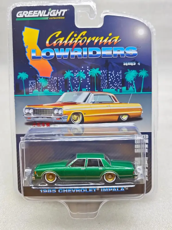 Chevrolet Impala Diecast carro modelo de liga metálica, brinquedos para presente coleção, 1:64, 1985, W1290