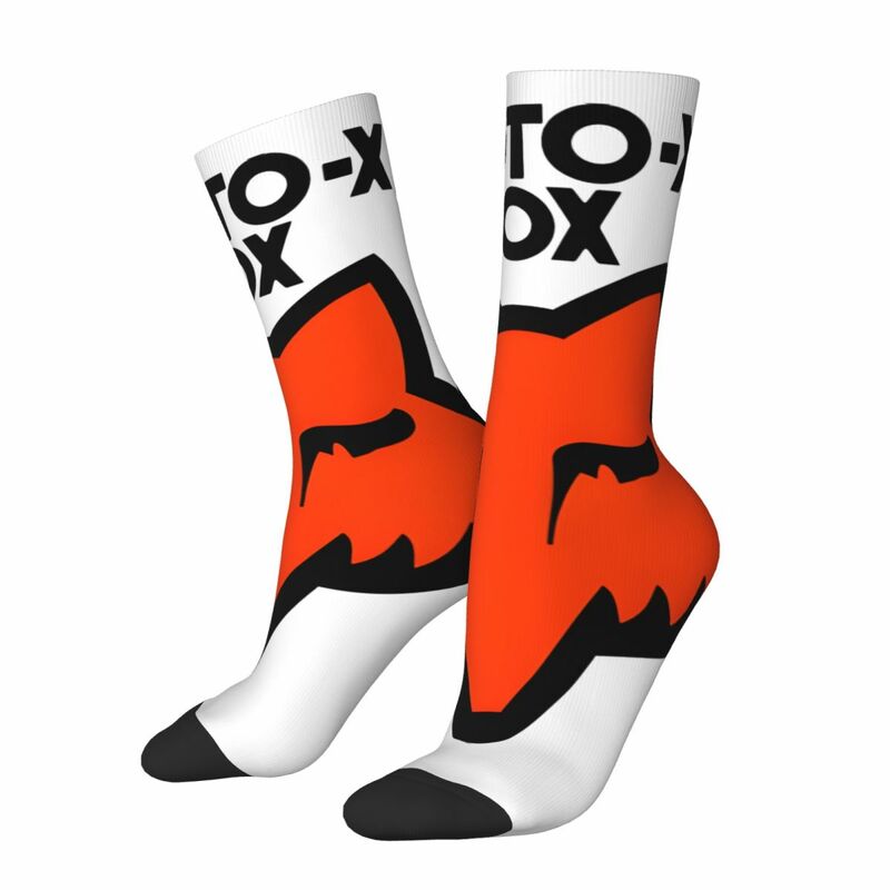 Calcetines de compresión con estampado divertido para hombre y mujer, calcetín Unisex con estampado de máscara Crazy, estilo Hip Hop Vintage, f-fox Racing, Harajuku, novedad