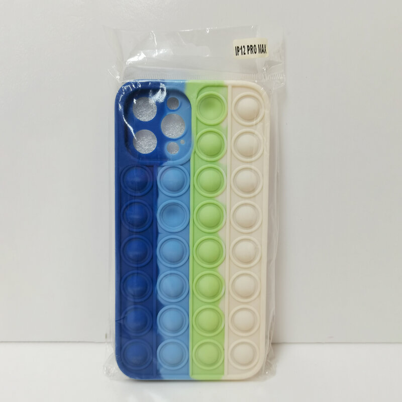 Original Silicone Phone Case para iPhone, Proteção Multicolor Celular, Rainbow Bubble, iPhone 12 Pro Max, Frete Grátis, 13