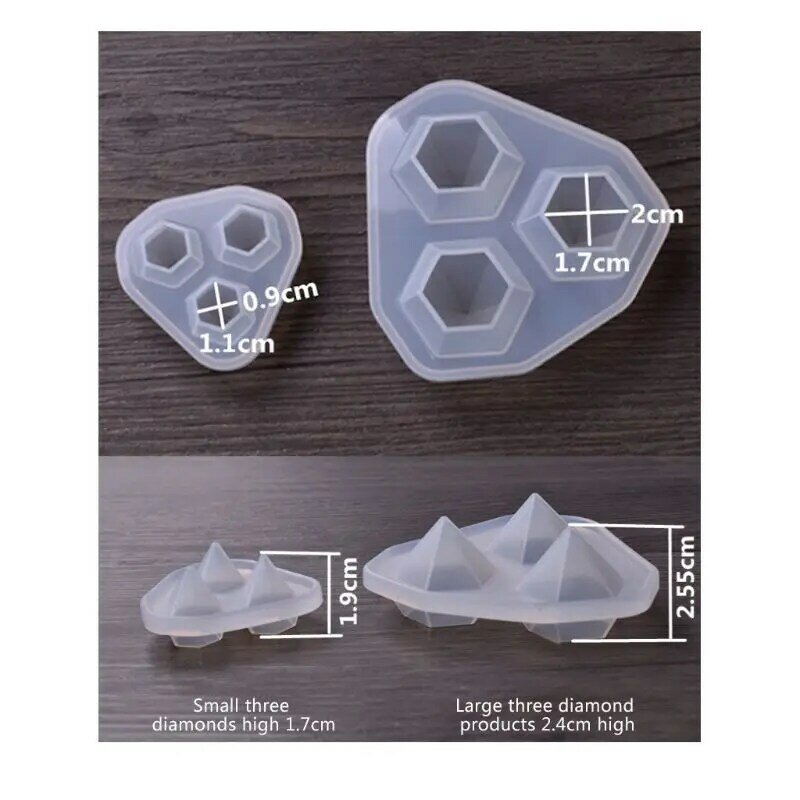 Moule à pendentif en Silicone E15E, pour résine acrylique, outils bijoux, boucles d'oreilles, moule en résine