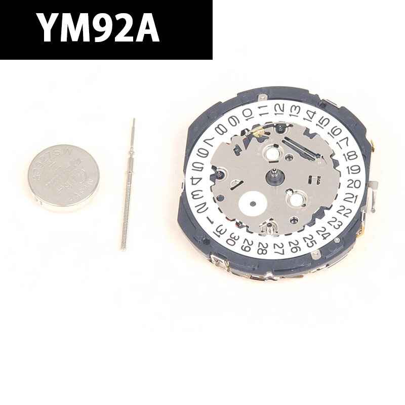 New Original Japanese Tianmadu YM92A Quartz Movement Date At 3 6Hands YM92 Watch Movement Repair and Replacement Parts