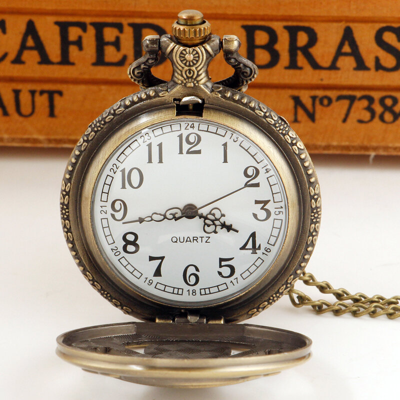 Czaszka wydrążone zegarki kwarcowe kieszonkowe dla dzieci Unisex fani pamiątkowe akcesoria łańcuch zegar zegarek kieszonkowy reloj hombre