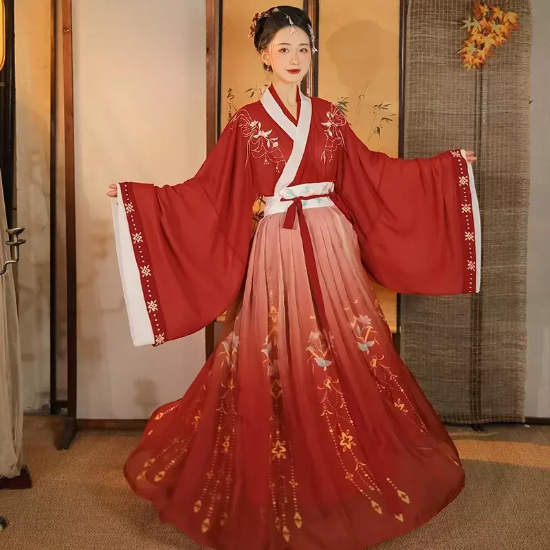 الصينية التقليدية Hanfu زي امرأة القديمة هان سلالة فستان الأميرة الشرقية فستان سيدة أناقة تانغ سلالة الرقص ارتداء