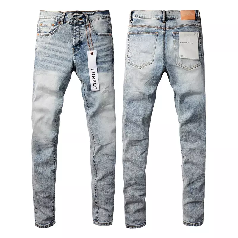 Mode Hoge Kwaliteit Paars Merk Jeans Mode Hoge Kwaliteit Reparatie Low Raise Skinny Denim Us 28-40 Maat Broek
