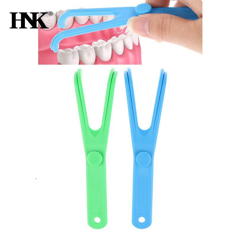 Suporte de fio dental auxiliar higiene oral palitos titular interdental dentes mais limpo