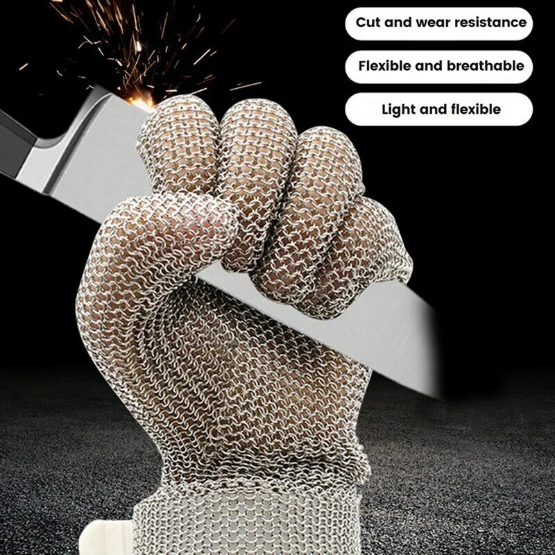 Износостойкие перчатки из нержавеющей стали класса 5, устойчивые к порезом, защитные перчатки
