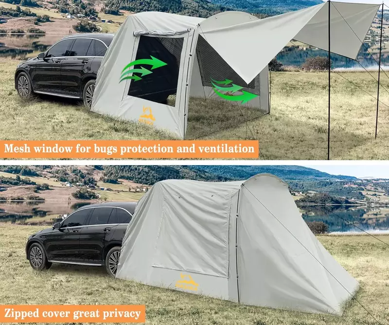 Namiot samochodowy Uniwersalny SUV z siatką na tylną klapę z podłogą do latarni хетчбека (biegacz i liny niezbędne, ale nie wchodzi w skład zestawu)