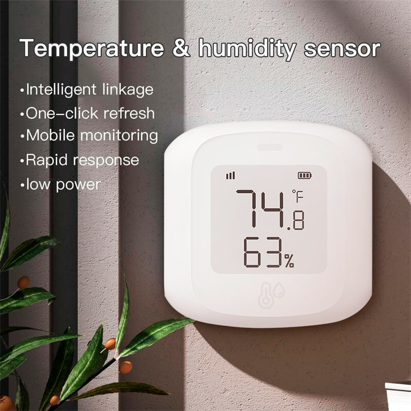 Датчик температуры и влажности Tuya Smart WiFi/Zigbee, беспроводной детектор с ЖК дисплеем, с поддержкой Alexa Google Home