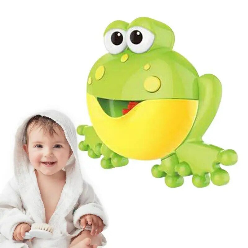 자동 목욕 거품 메이커 개구리 아기 목욕 장난감, 비누 거품 메이커 기계 장난감, 귀여운 거품 메이커 장난감, 음악 샤워 장난감