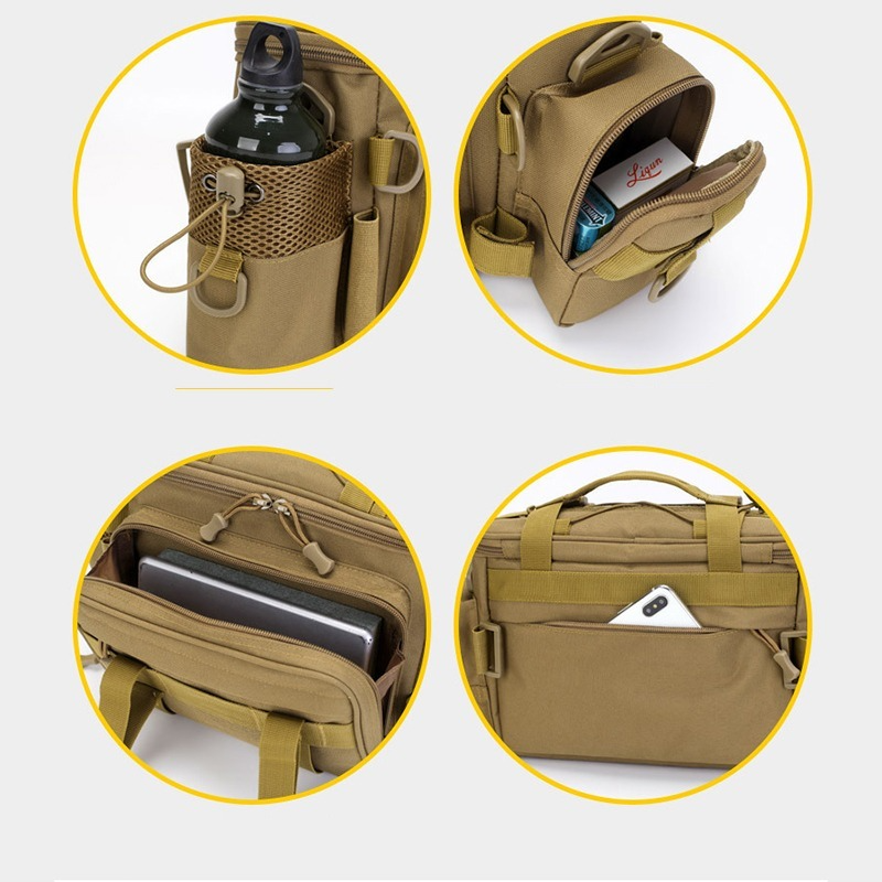 WINCENT-Bolso de hombro táctico para pesca, bolsa de almacenamiento para deportes, paquete de cintura para fotografía, equipo de señuelos multifuncional