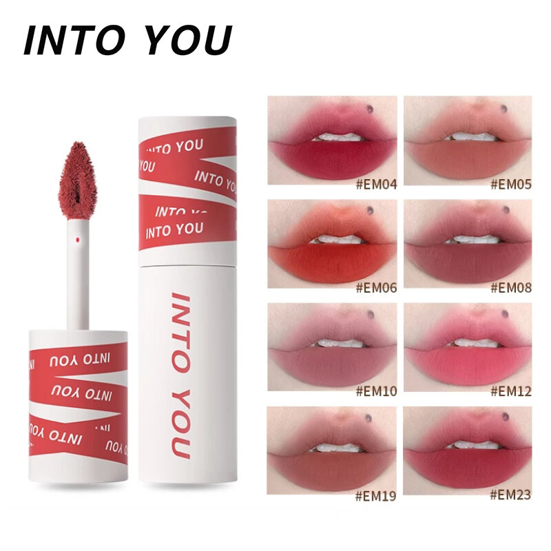Em você-Matte Velvet Lip Gloss para mulheres, impermeável, duradouro, matiz vermelha, esmalte labial, cosméticos de beleza, maquiagem