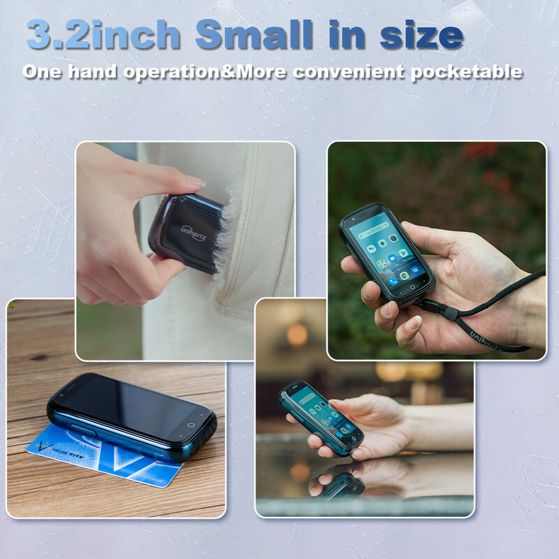 Unihertz-ゼリー2小さなスマートフォン、デュアルSIM、helio p60オクタコア、Android 11、6GB、128GB、16MP、2000mahバッテリー