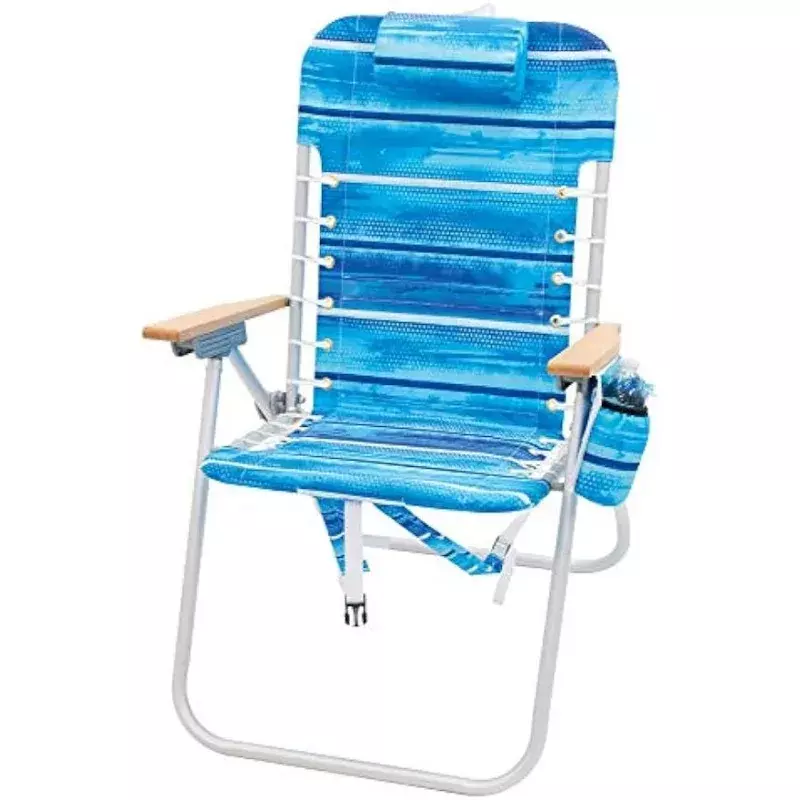 RIO Gear 4-Position Hi-Boy Backpack Beach Chair -Aluminum, Stripe