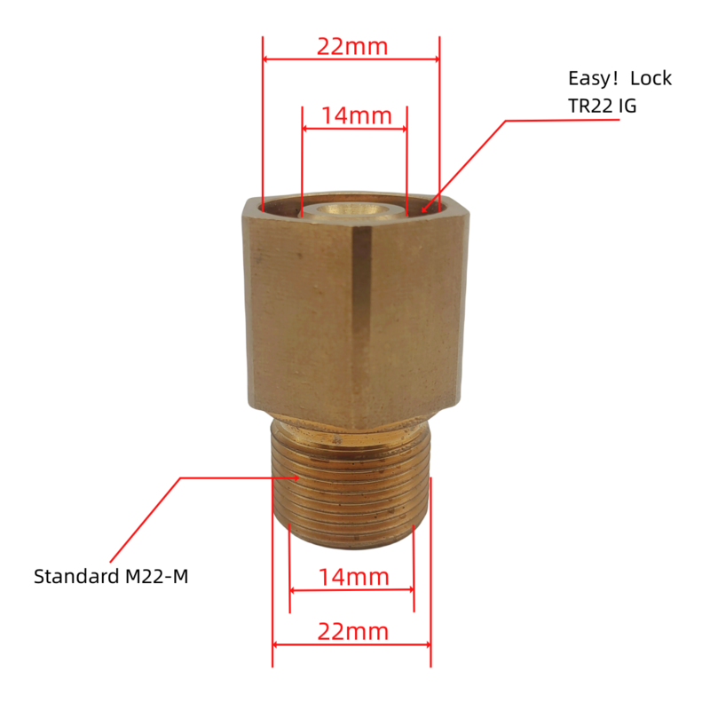 Tr22 Messing Adapter Finder M22 G1/4 ''G3/8'' Draad Easy Lock Connector Voor Karcher Hd Hds Spuitpistool Lance Slang Hogedrukreiniger
