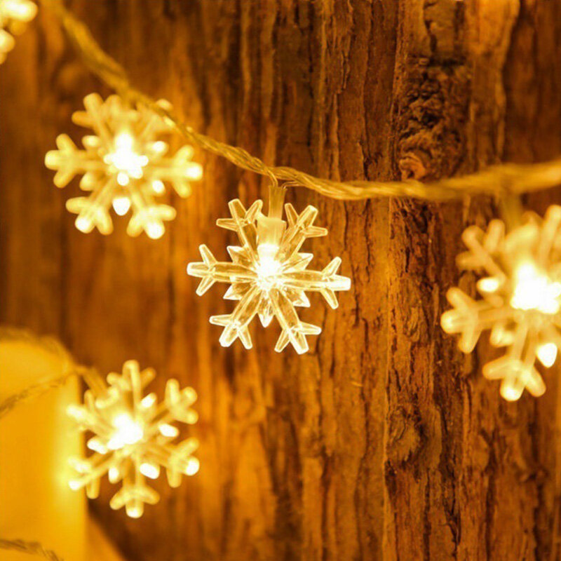 クリスマススノーフレーク型LEDライトストリング、pcフェアリーライトストリング、ホームクリスマスツリー装飾、パーティーデコレーション、新年の贈り物