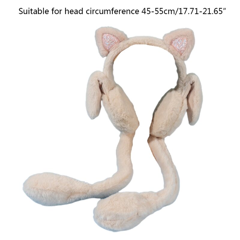 Cache-oreilles mobiles pliables, cache-oreilles pour chaton en mouvement, fournitures protection d'oreille d'hiver, livraison