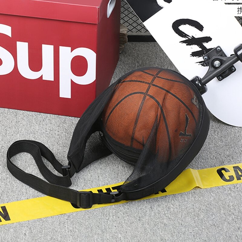 Borsa a tracolla in rete regolabile zaino portatile per riporre il calcio basket all'aperto pallavolo borse multifunzionali per la conservazione della palla