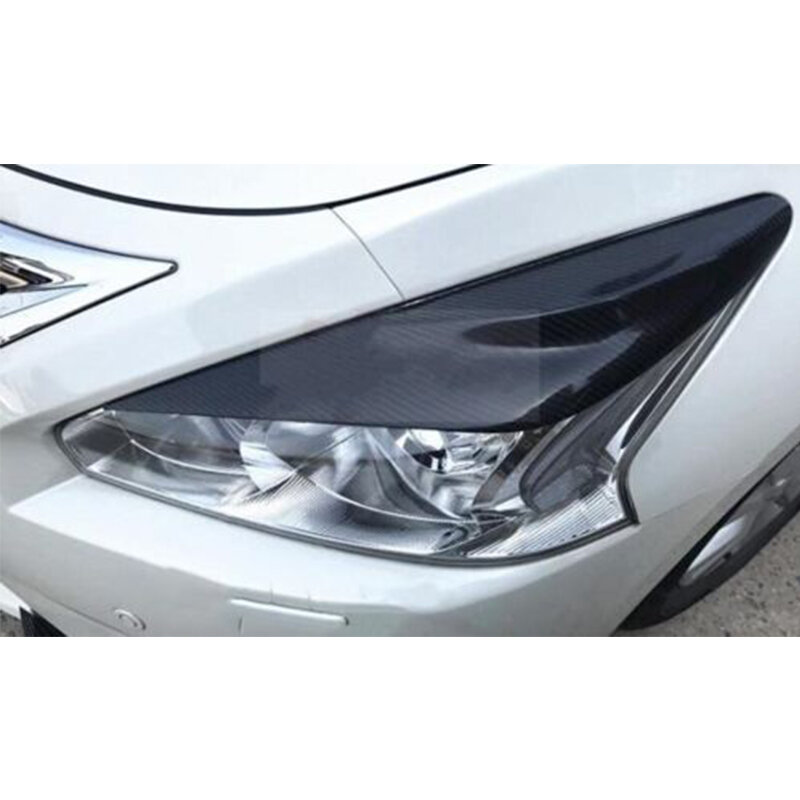 1 pasang lampu depan mobil penutup kelopak mata alis Dekor Trim Aksesori stiker serat karbon cocok untuk Nissan Altima 2013 2014 2015
