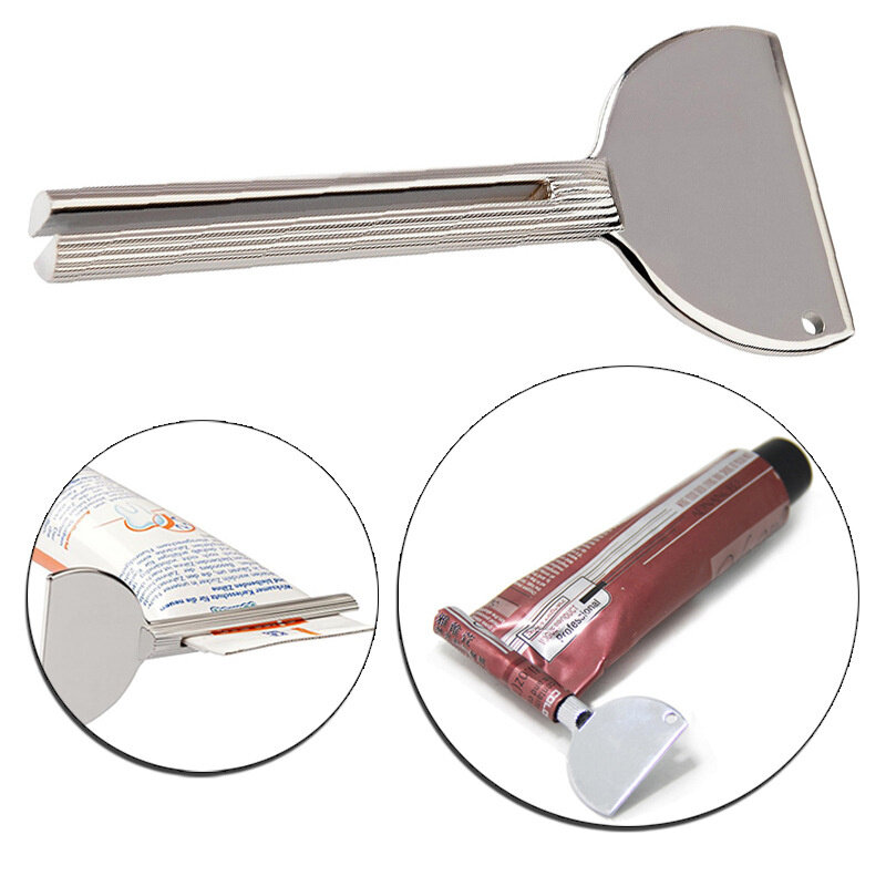 Escurridor de pasta de dientes para tubo, dispensador de rodillo, herramienta de Metal para teñir el cabello, llave de Color, accesorios de baño