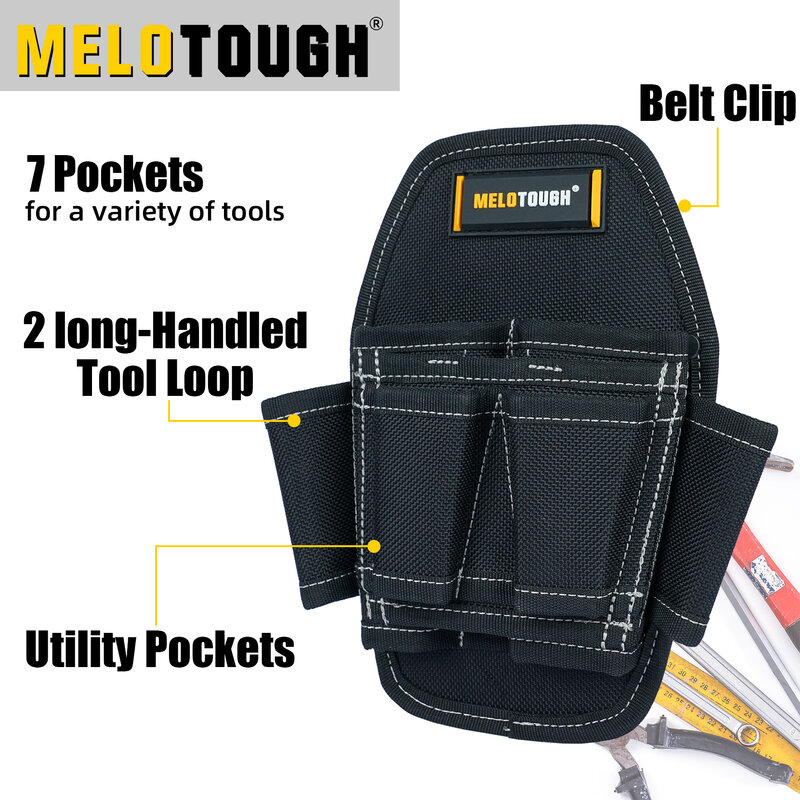 7 Pocket Clip on Tool Pouch portautensili piccolo, fondina portautensili per Organizer da lavoro minimo e portacoltelli con Clip da cintura