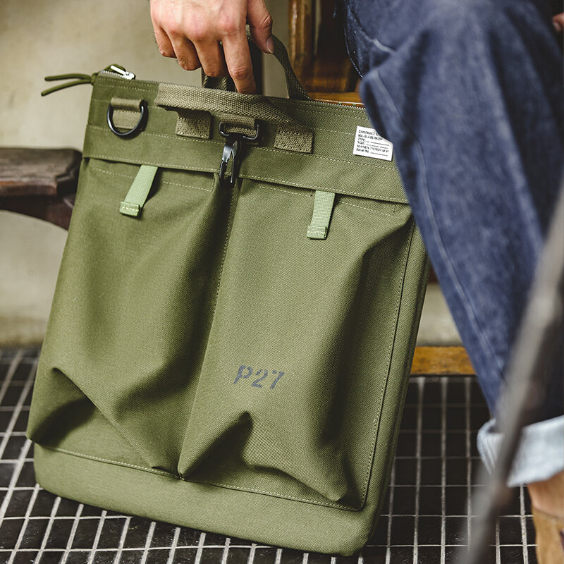 Maden-Homens's Tactical Gear Capacete Carry Bag, Flyer Multi-bolso, sacos de viagem, computador, Laptop Hand Bag, único saco de ombro