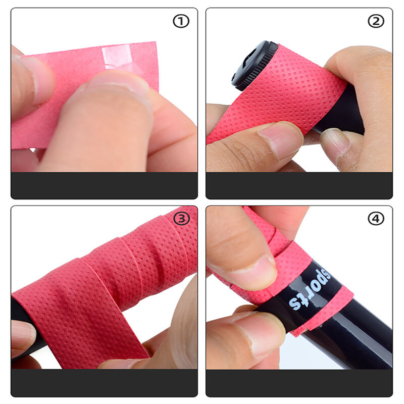 1Pcs Fishing Rod Racket Handle Wrapping Belt Absorbing Sweat Belt Anti-Slip Tape Badminton Tennis Racket Grip Sports Accessory
