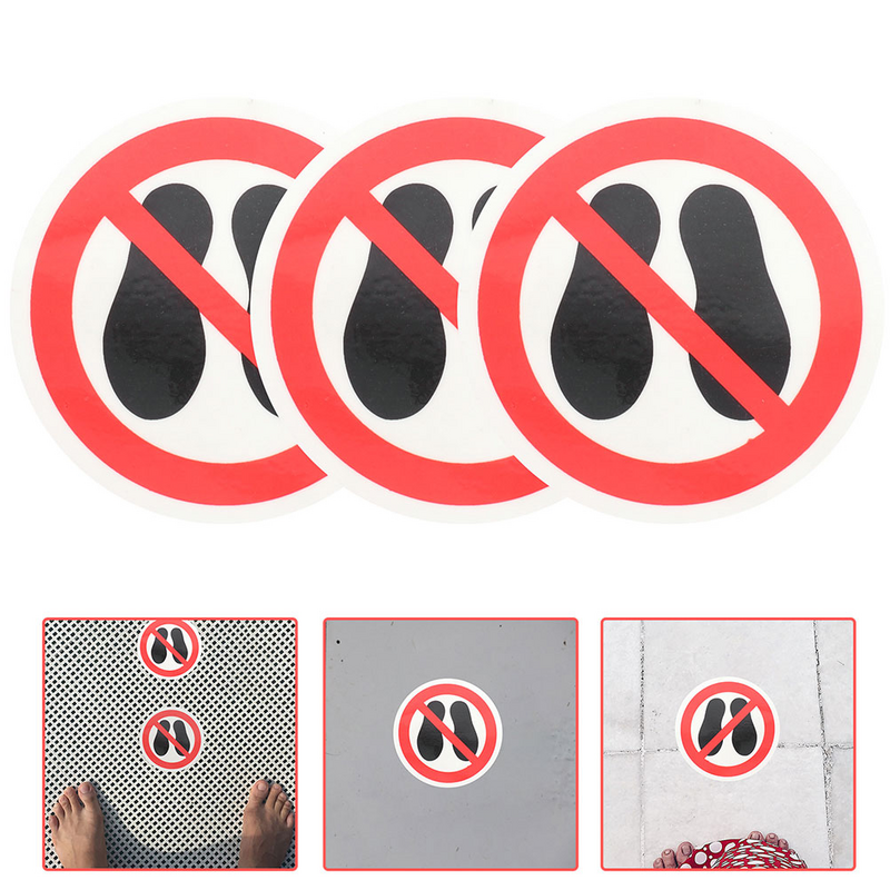 Tag Step Sticker Warning Floor No Decals Round Not It Do Adhesive Stepping Circle Dont Caution Sign Labels De Impresora