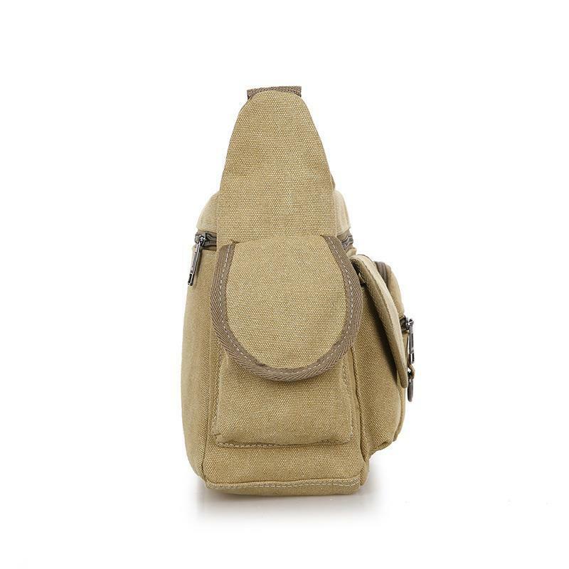 Large Capacity Shoulder Bag Fashionable Men's Bag Diagonal Cross Casual Backpack Multi Zipper Versatile Outdoor Shoulder Bag