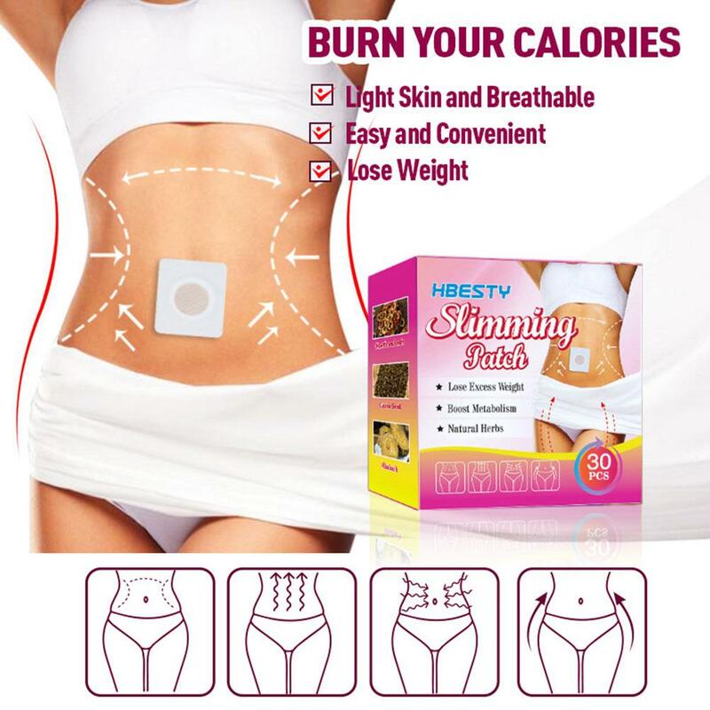 3box Slimming Patches Body Sculpting Belly Stickers Fat Burning Weight Loss Body Firming Waist Slim Navel Patch Weight Loss
