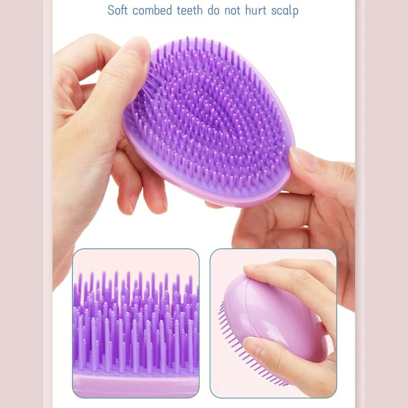 Marbling Egg Shape Glitter Straight Hair Brush Anti-knotting Hair Smoothing Combs Anti Static Massage Hairbrush Hair Care