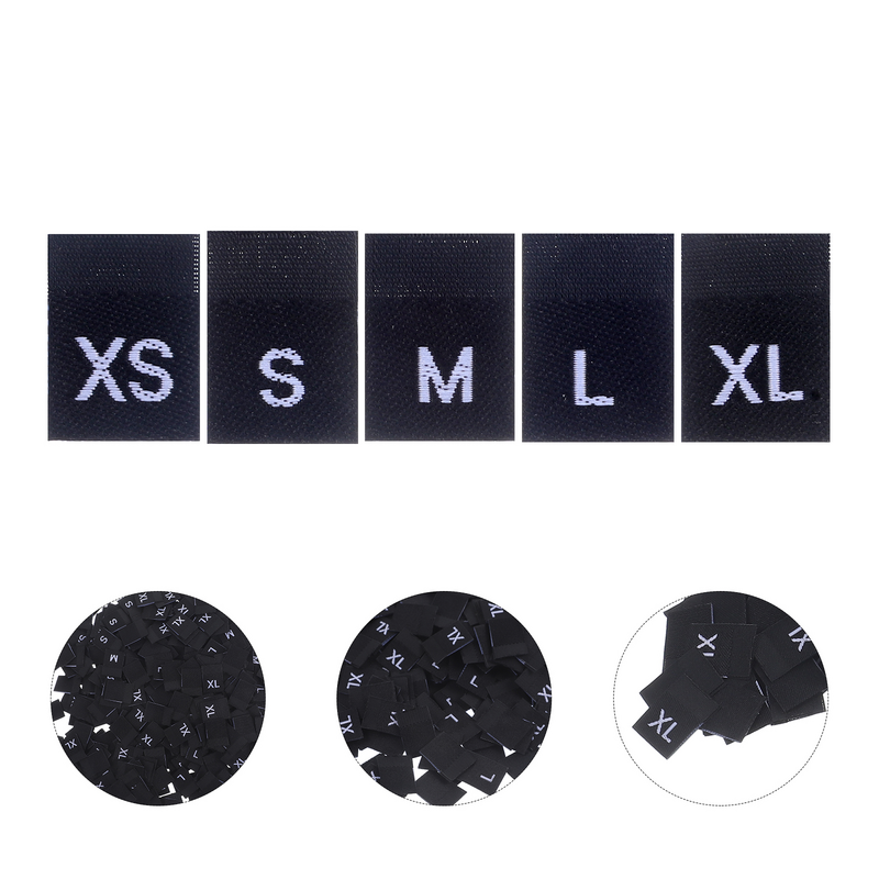 Size Labels Clothing Tags Clothes Sew Sewing In Woven Folded Stickers For Garment Garments Cotton Tag Label Shirt Cut On