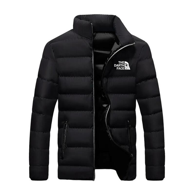 Зимняя мужская куртка с воротником-стойкой, теплая пуховая куртка, уличная мода, повседневная брендовая мужская парка, Северное пальто