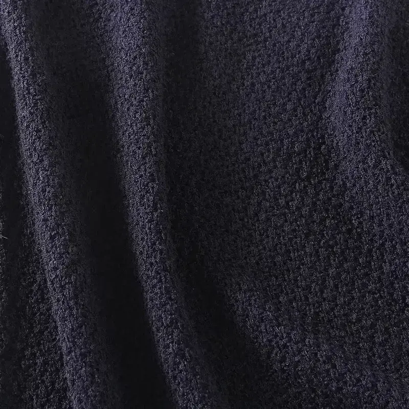Fato requintado de cardigã de malha de metal para mulheres, camisa de manga curta, saia mini linha A, moda retrô, 2 peças, 2023