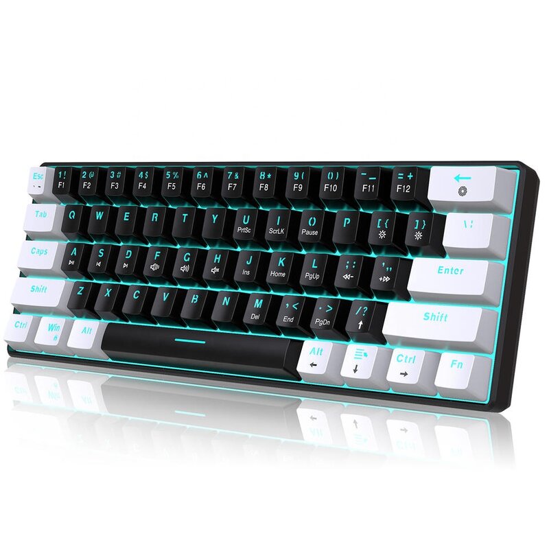 Механическая игровая мини-клавиатура с RGB-подсветкой, 61 клавиша