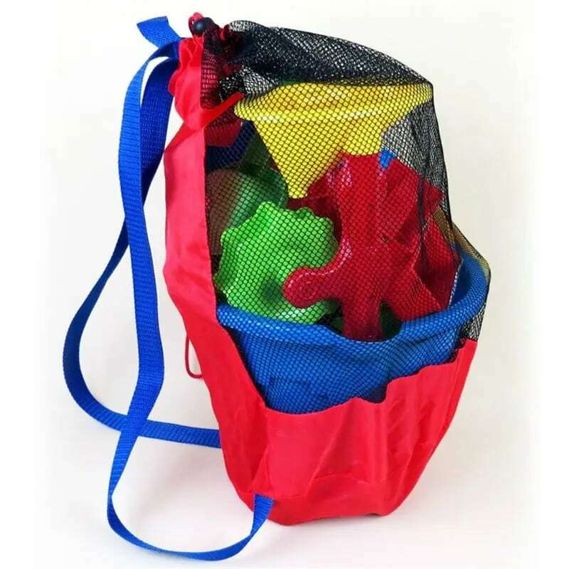 Mesh Backpack Container Bag for Sand Pool Glasses Swimsuit Storage Waterproof Shoulder Bag Net Bag Boy Girl Kids Favor Dropship