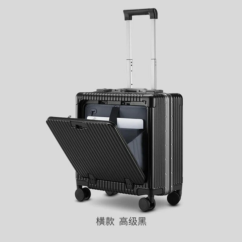 Otwierany z boku mały krótki dystans bagaż, wózek podróżny biznesowy, 18-calowe poziome wejście na pokład sejf na hasło walizka