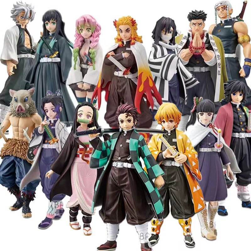 Figurines d'action Demon Slayer pour enfants, Kamado Tanjirou, Nezuko, Zenitsu, Inosuke Kimetsu No Yaiba, jouets modèles, cadeau de poupée