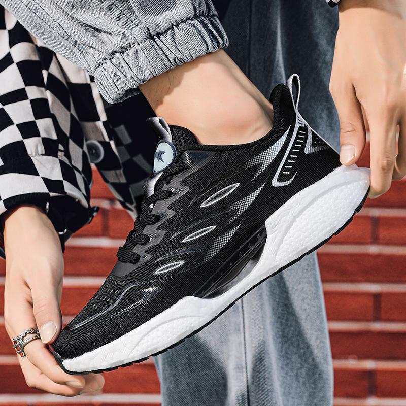 Men's Shoes Summer 2023 New Breathable Height Increasing Leisure Running Shoes Teenagers Fly Woven Mesh Fashionable Sports Shoes