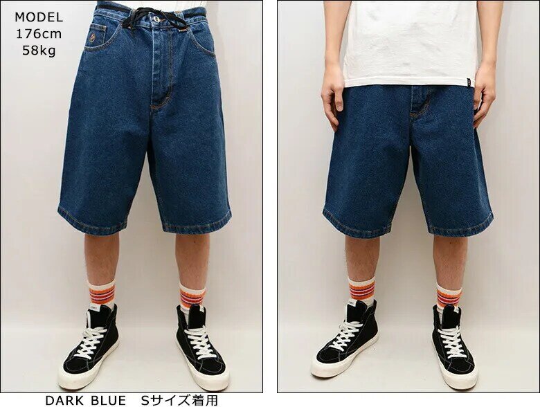 Harajuku New Y2K Streetwear Polar Big Boy pantaloncini di jeans blu scuro Hip Hop Cartoon Graphic ricamo Baggy Denim pantaloncini da palestra da uomo