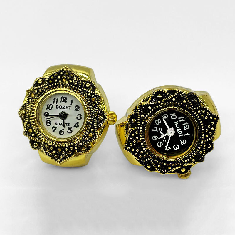 Mini montre à Quartz en alliage pour femmes, petit bracelet élastique, bagues, bijoux, horloge, fleur, Quartz Rose